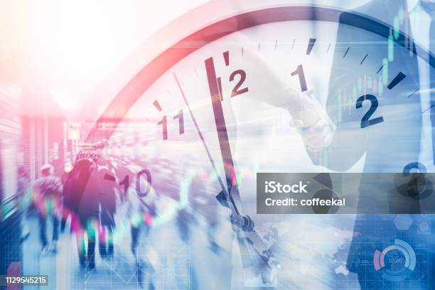 Business Time And Working Hours For Financial And Money Office Stock Photo - Download Image Now