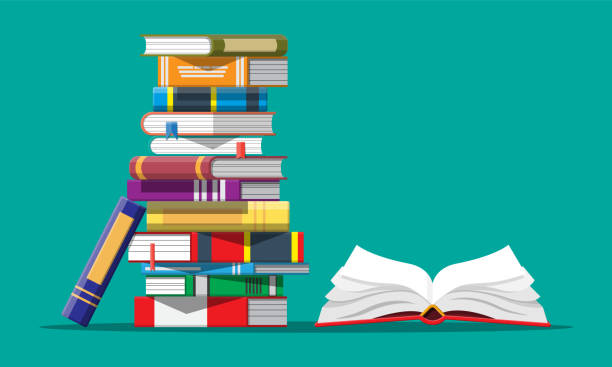 bildbanksillustrationer, clip art samt tecknat material och ikoner med öppen bok med en upp och ner sidor - bibliotek illustrationer