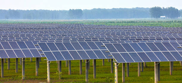 istock Outdoor solar photovoltaic panel 1129549139