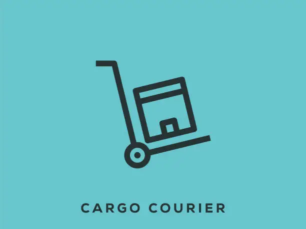 Vector illustration of Cargo Courier