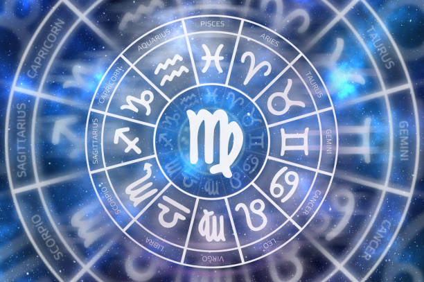istock Zodiac Virgo symbol inside of horoscope circle 1129557856
