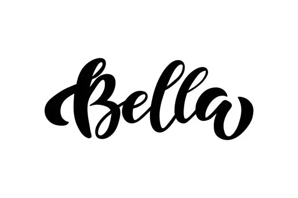 Vector illustration of Bella lettering