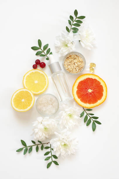 istock Natural organic cosmetics and flowers 1129564063