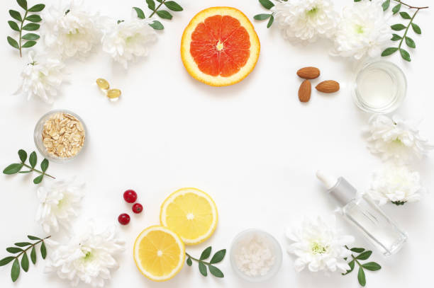 istock Natural organic cosmetics and flowers 1129564072