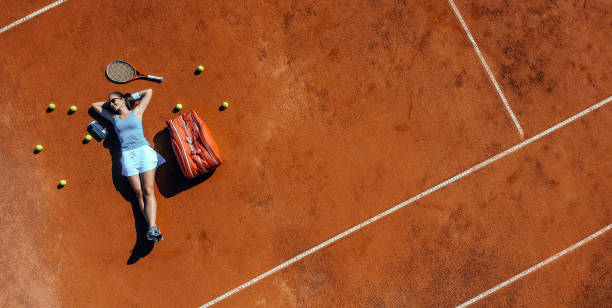 istock Relaxing after the tennis match 1129568235