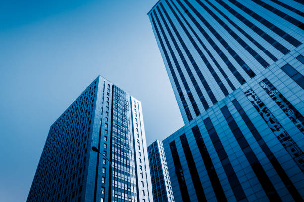 istock architectural complex against sky in downtown tianjin, china. 1129570513