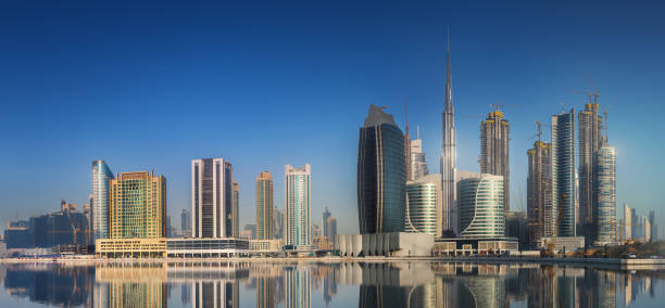 istock Panoramic view of Dubai Business bay, UAE 1129571493