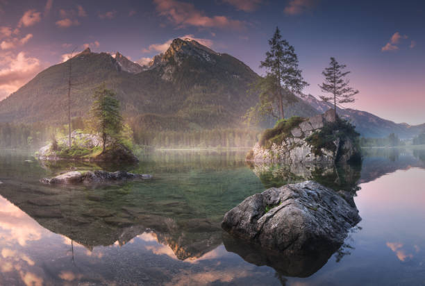 istock View of Hintersee lake in Bavarian Alps, Germany 1129572400