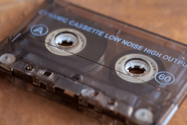 istock Top View of Vintage Cassette Tape 1129572532