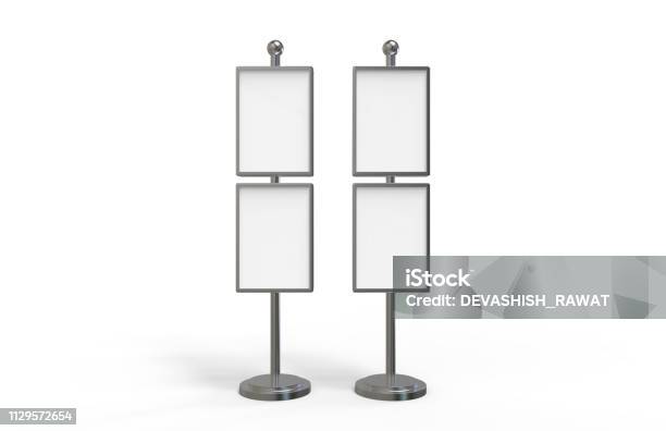 Poster Stand Takes Multiple A2 A3 A4 A5 Posters On A Tall Stand Mock Up  Template