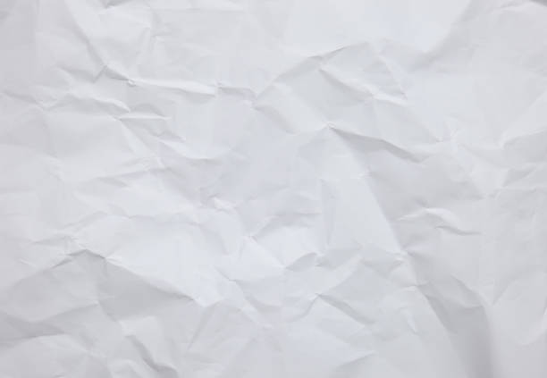 white crinkle paper sheet background with textures - paper sheet imagens e fotografias de stock