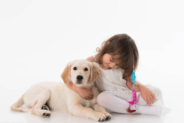 istock Happy girl wit his dog 1129575309