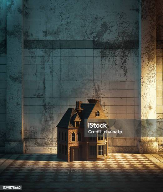 Dollhouse Stock Photo - Download Image Now - Dollhouse, Spooky, Horror