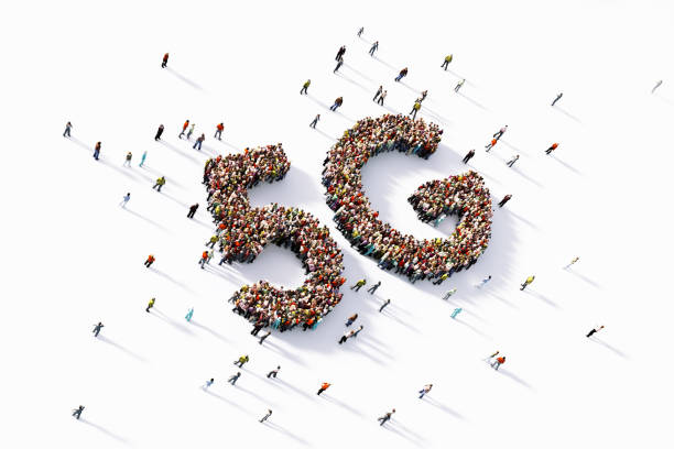 istock Human Crowd Forming A Big 5G Symbol 1129578685