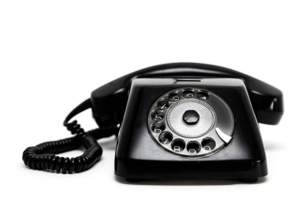 istock Black vintage telephone 1129580658