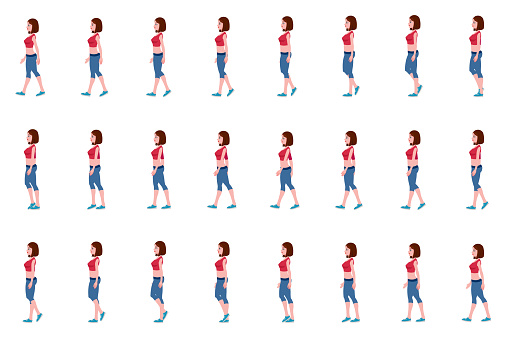 Gym Girl Walk Cycle Animation Sprites Loop Animation Stock Illustration - Download Image Now - iStock Gym Girl Walk Cycle Animation Sprites Loop Animation Stock Illustration - Download Image Now - iStock