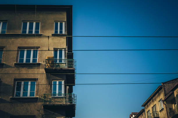 Top section of a city residential district