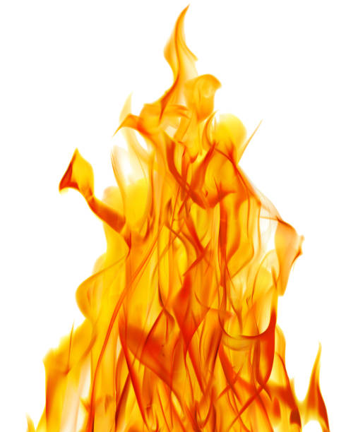 istock sparks of bright yellow fires on white 1129591084