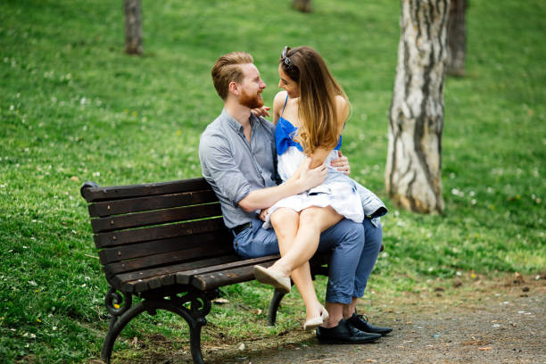 istock Romantic couple in love 1129593189