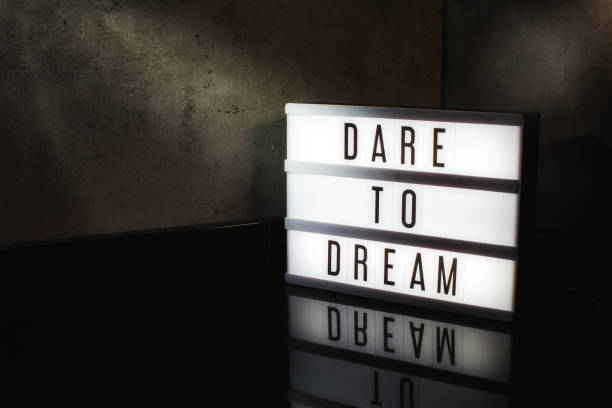 istock Dare to dream motivational message 1129595615
