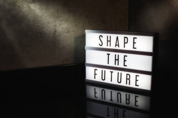 istock Shape the future motivational message of progress 1129595858
