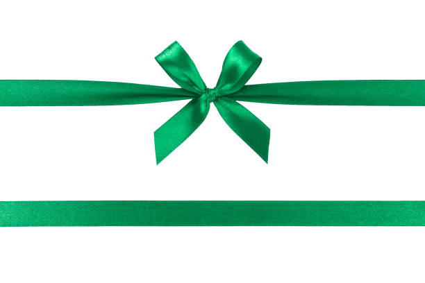 Christmas gift with a big bow close-up.