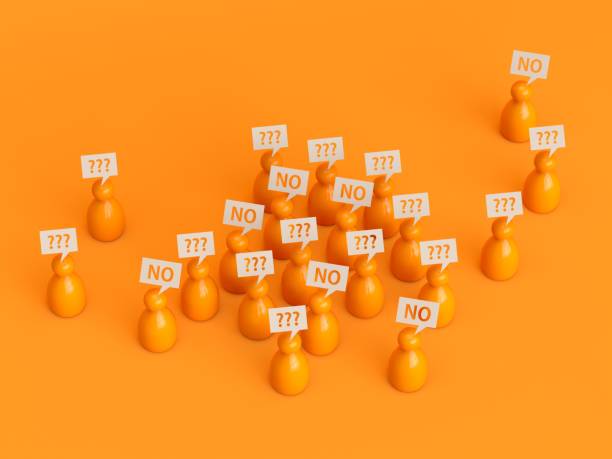 istock 3d rendering speech bubbles social icons yes and no community on yellow background 1129601757