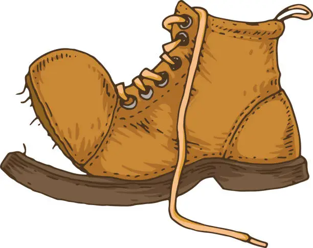 Vector illustration of Old Brown Boot