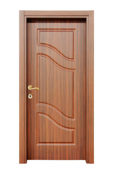 istock Modern wooden interior door 1129607945