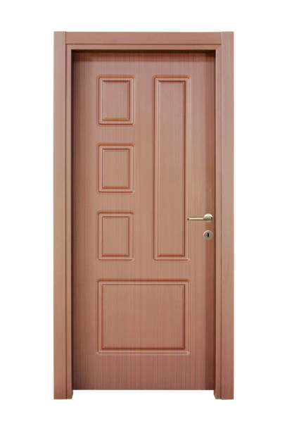istock Modern wooden interior door 1129608267