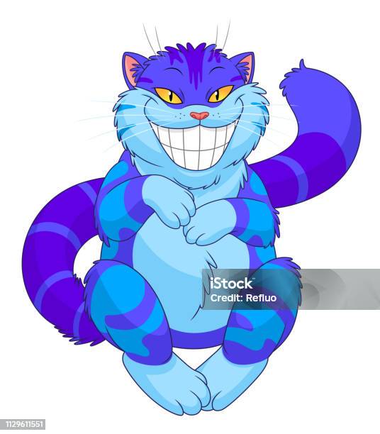 Cartoon Cheshire Cat Stock Illustration - Download Image Now - Alice in Wonderland - Fictional Character, Vector, Animal