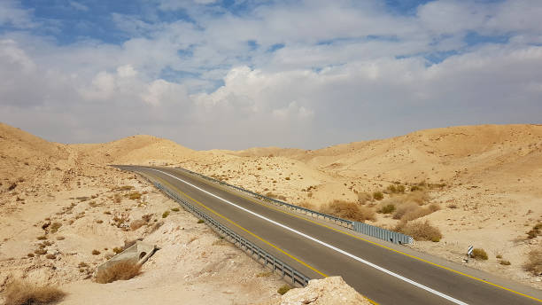 Empty Desert Road stock photo