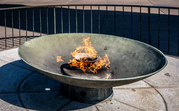 Eternal flame close-up view in Melbourne Victoria Australia