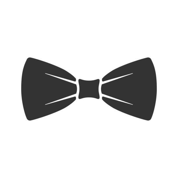 Bow tie Black bow tie icon. Isolated sign bow tie on white background in flat design. Vector illustration prom stock illustrations