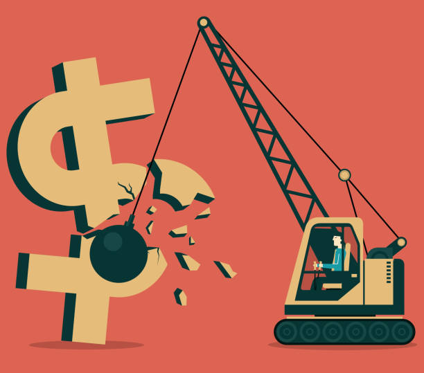 Iron Ball Smashed Dollar Stock Illustration - Download Image Now - Wrecking  Ball, Crane - Machinery, Currency - iStock