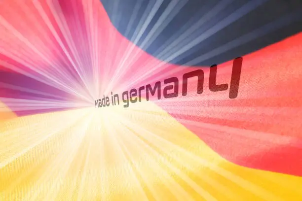 Flag of Germany and slogan Made in Germany
