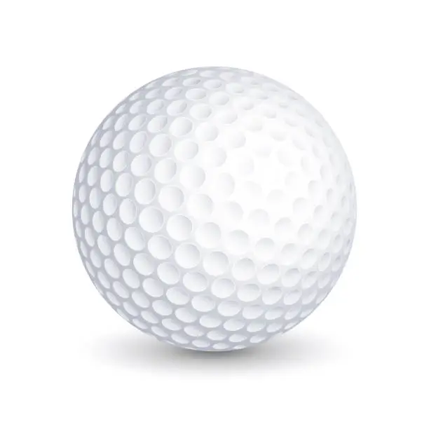 Vector illustration of Golf ball vector illustration