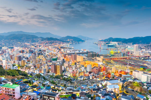 istock Nagasaki, Japan downtown skyline over the bay 1129620084