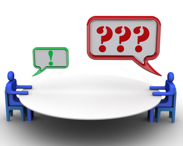 istock Conversation. Questions and answers 1129629733