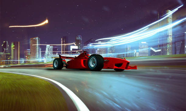istock Sport racing car fast driving 1129631543
