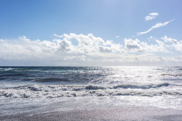 istock Beautiful seascape under blue sky 1129631800
