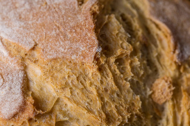 istock Artisan handmade wheat bread food texture close up still 1129633425