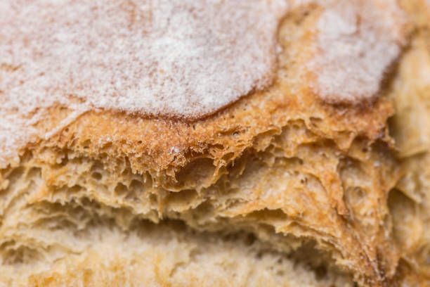 istock Artisan handmade wheat bread food texture close up still 1129633621