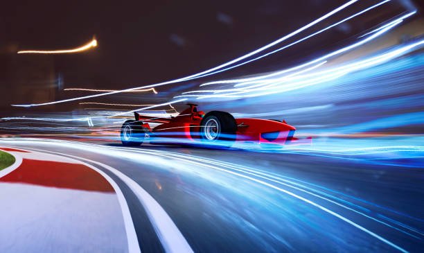 istock Sport racing car fast driving 1129633960