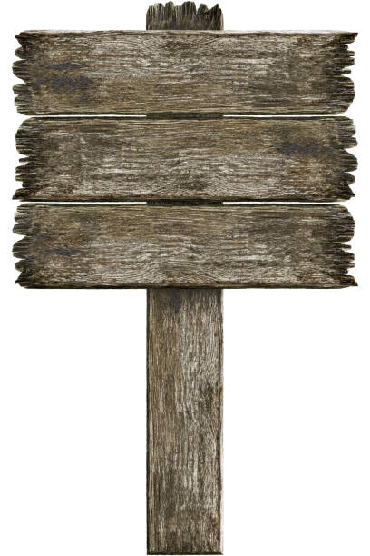 istock Old grunge wooden sign isolated on white 1129634066