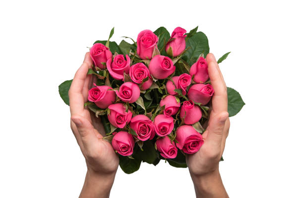 istock Bouquet of pink roses. 1129635639