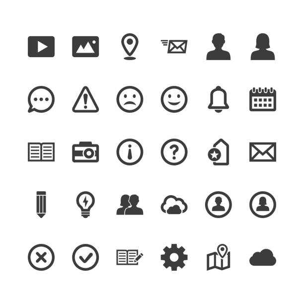 User Interface Icons Signs & Symbols - User Interface Icons - Set 3 ok sign photos stock illustrations