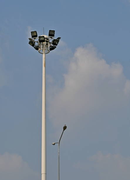istock Street lighting or spotlight lamp against sky background 1129638910