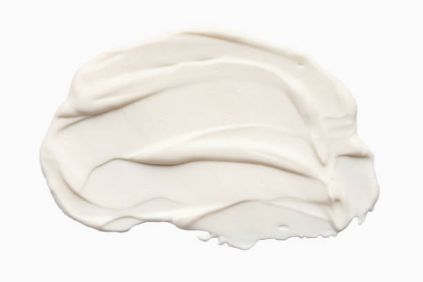 frottis de crème sure, vue de dessus - yogurt greek culture milk healthy eating photos et images de collection