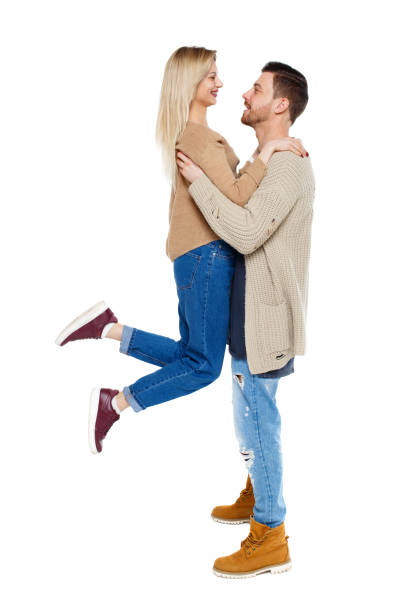 istock Side view of a stylish couple. 1129647474